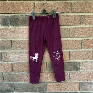 Garanimals Maroon Unicorn Leggings Size 5